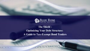 Blue blog banner with data and calculator